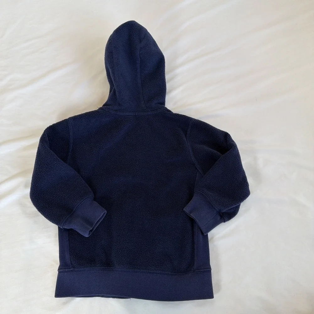Gap Fleece Zippered Hooded Sweatshirt Hoodie Size 4T Blue Red‎